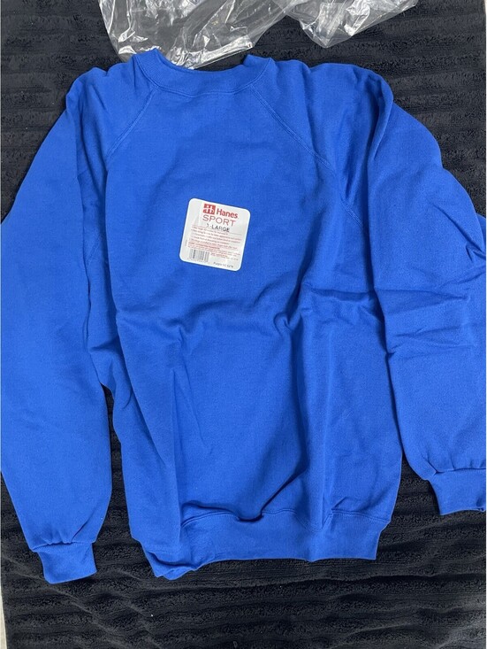 Hanes Other - 80s Vintage Hanes Sport Blank Blue Pullover Crewneck Sweatshirt XL With Tags